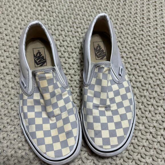 Light blue and white checkered vans - Picture 1 of 6